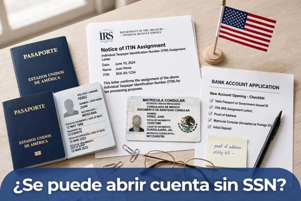 Abrir cuenta bancaria sin SSN
